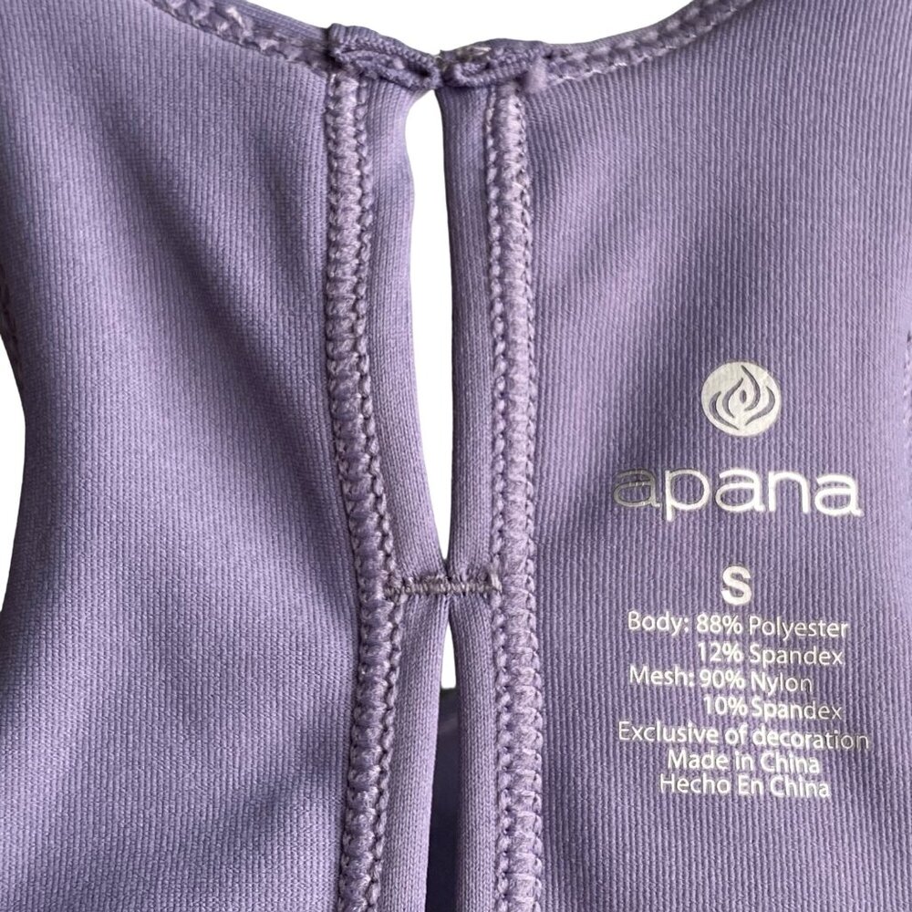 Apana Womens Padded Wireless Sports Bra Size Small Purple Athletic Longline - Picture 4 of 10